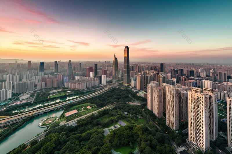 城市建筑地标黄昏风光,高清,摄影图,摄影图片,图片大全,摄影图免费下载